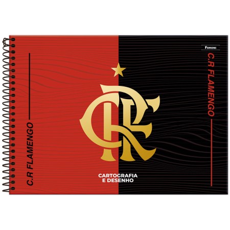 CADERNO ESP CARTOG CD 80F C/5 FLAMENGO FORONI