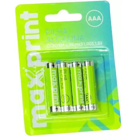 PILHA  AAA  ALCALINA 4UN LR03 MAXPRINT
