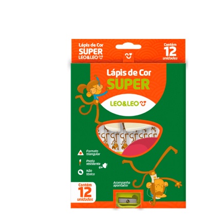 LAPIS DE COR TRIG 12CORES+1 APONTADOR LEO E LEO