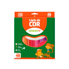 LAPIS DE COR GD SEXTAVADO C/48 CORES LEO E LEO