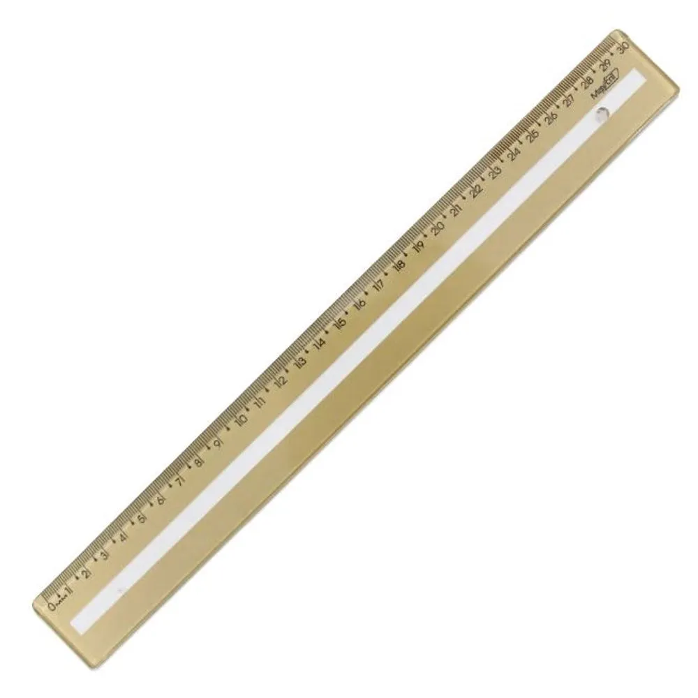 REGUA 30CM GUIA DE LEITURA DOURADA MAXCRIL