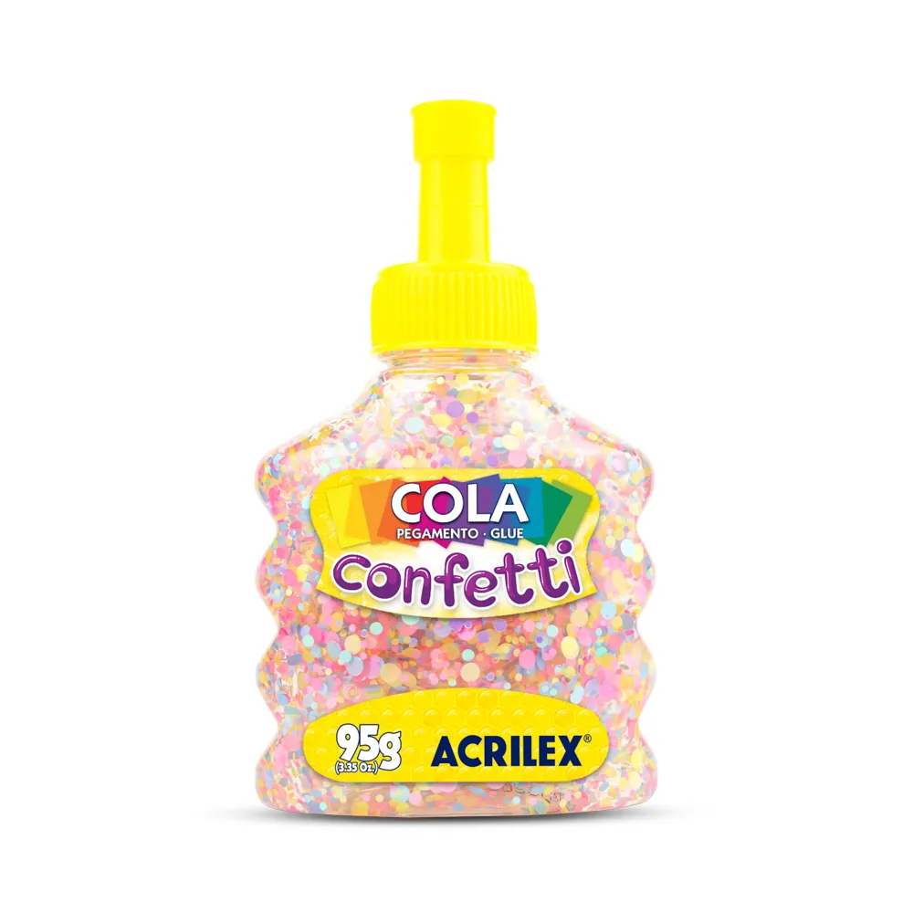COLA CONFETTI 95G TUTTI-FRUTTI ACRILEX