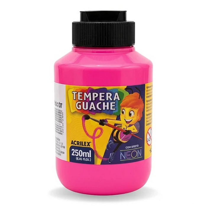 TINTA GUACHE TEMPERA 250ML 107 NEON MARAVILHA PINK ACRILEX