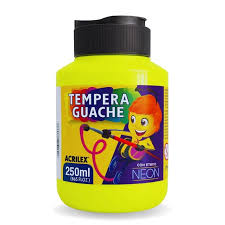 TINTA GUACHE 250ML 102 NEON AM LIMAO ACRILEX