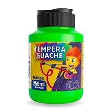 TINTA GUACHE 250ML 101 NEON VD ACRILEX