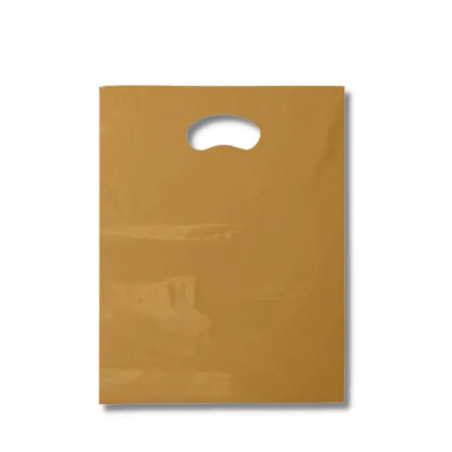SACOLA LISA P/ PRESENTE TAM P 20X30 C/100 OURO HEMON