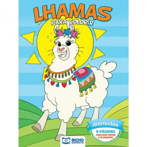 LIVRO COLORIR LHAMAS ANIMADAS RIDEEL