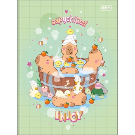 CADERNO BROCH UNIV CD 80F C/5 CAPYCLUB TILIBRA