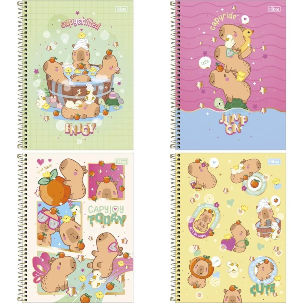 CADERNO ESP UNIV CD 10M 160F C/4 CAPYCLUB TILIBRA
