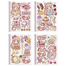 CADERNO ESP UNIV CD 1M 80F C/4 C/ADESIVO DOLL FORONI