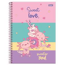 CADERNO ESP UNIV CD 10M 160F C/4 AXOLOVE FORONI