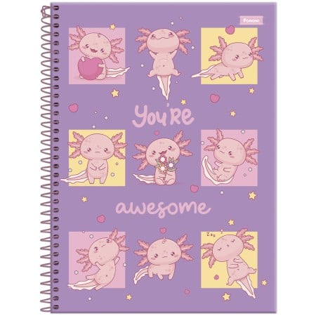 CADERNO ESP UNIV CD 1M 80F C/4 AXOLOVE FORONI