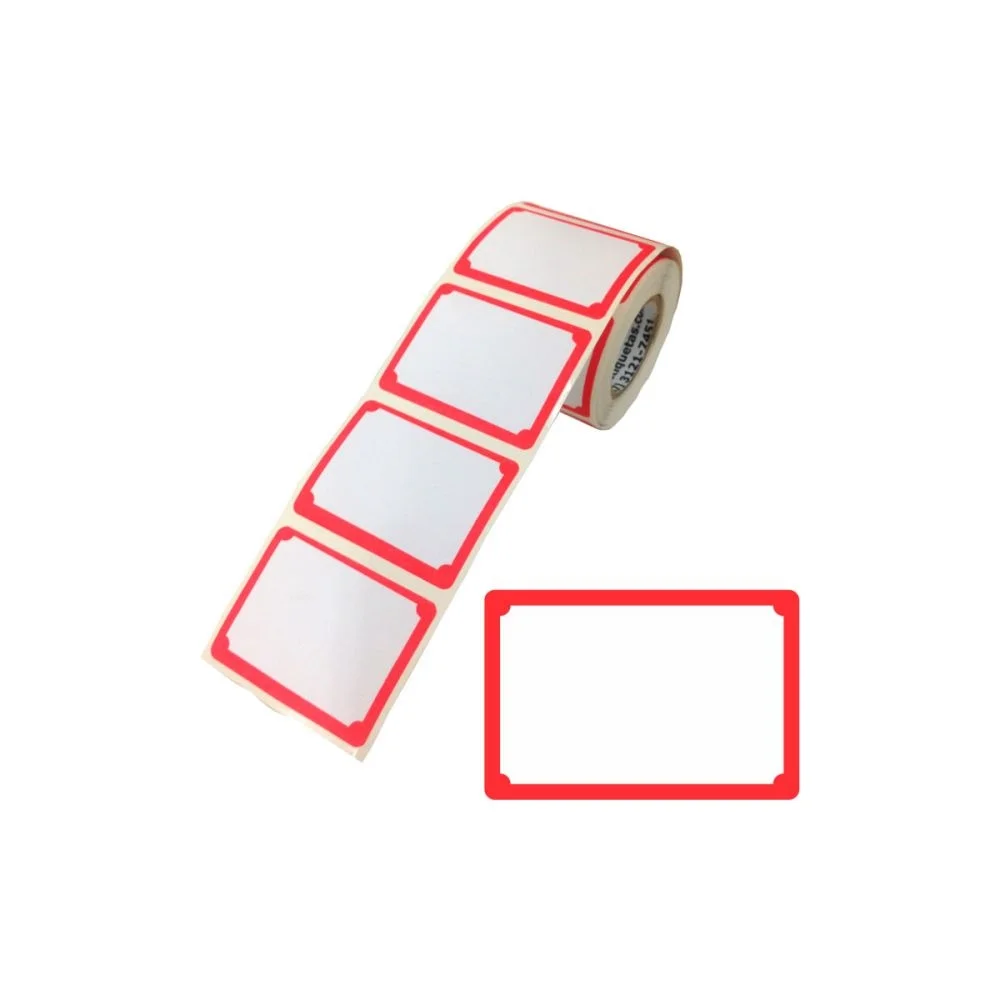 ETIQUETA ADESIVA TARJADA C/4 60MM X 40MM 3004-1 LINK
