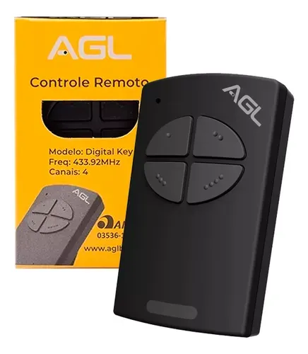 CONTROLE REMOTO DIGITAL KEY 6P20 433,92 2 CANAIS PR AGL