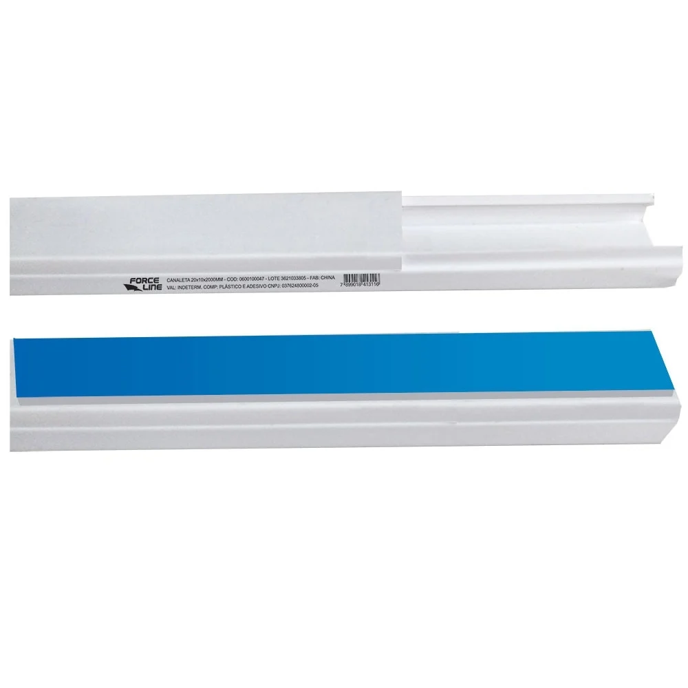 CANALETA PLAST 20X10X2000MM C/ADESIVO PR FORCELINE