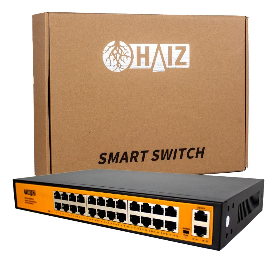 SWITCH 24P POE 10/100/1000MPS + 2P UPLINK HZ-2402GBPOE HAIZ