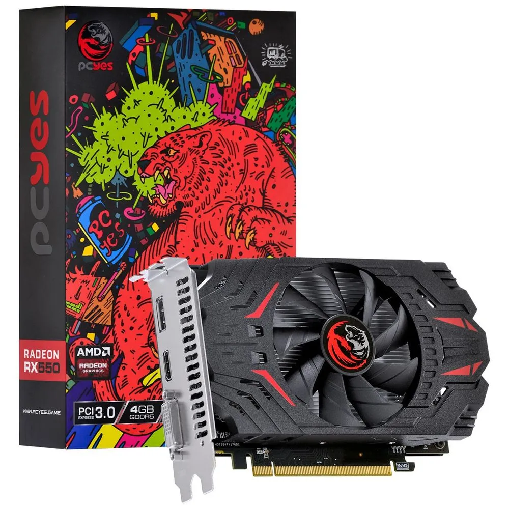 PL VIDEO 4GB RX550 DDR5 128BITS PCYES