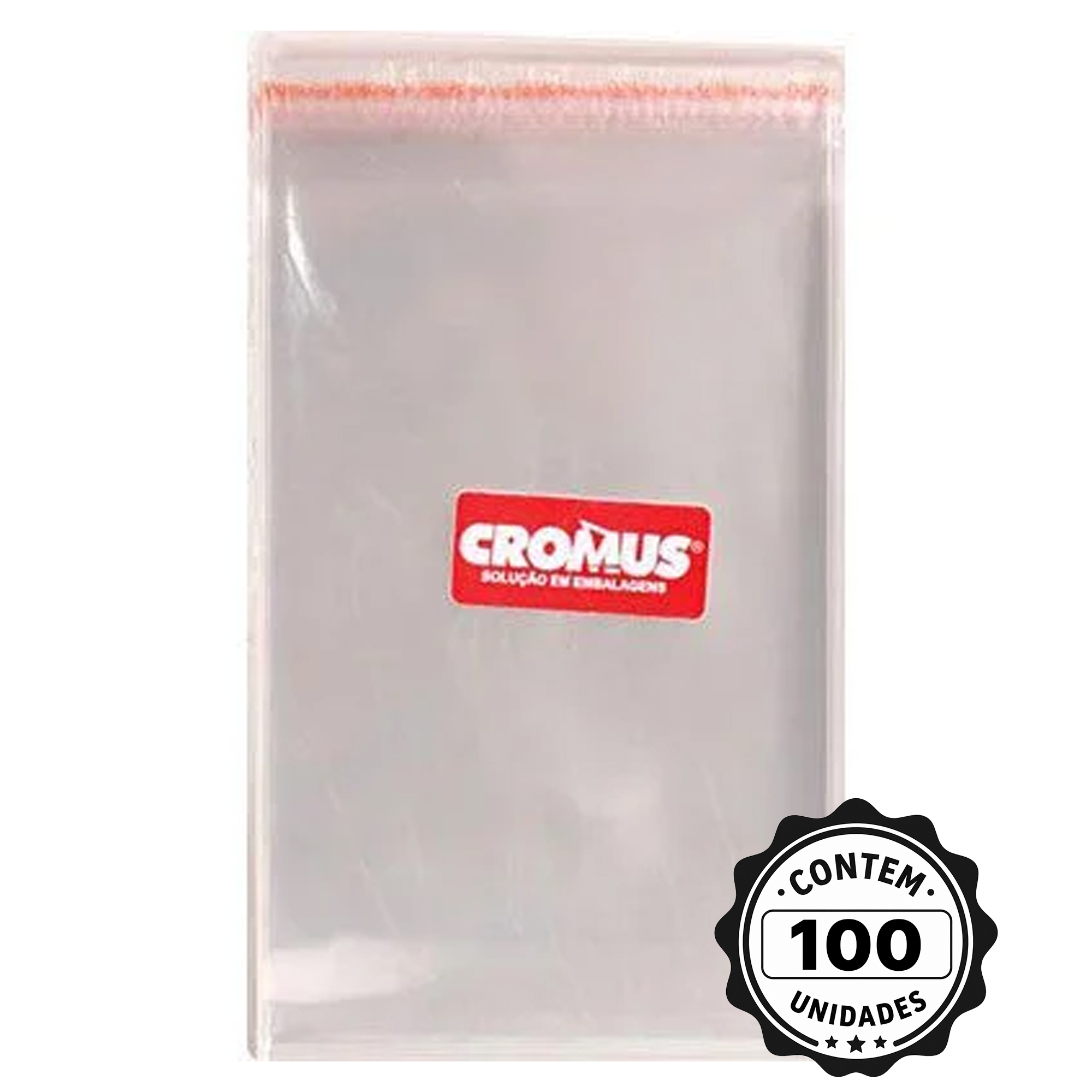 SACO TRANSP ADES C/ABA 9X13 + 3CM C/100 CROMUS