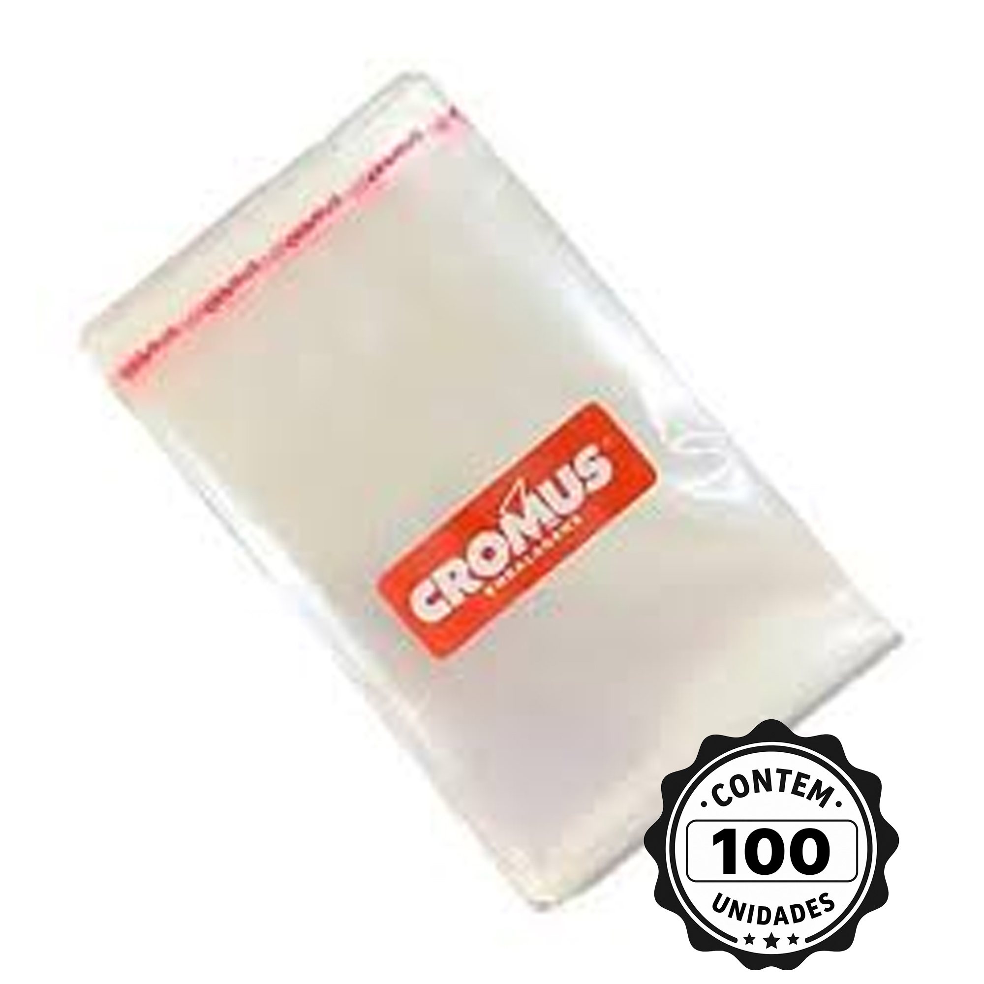 SACO TRANSP ADES C/ABA 12X12 + 3CM C/100 CROMUS