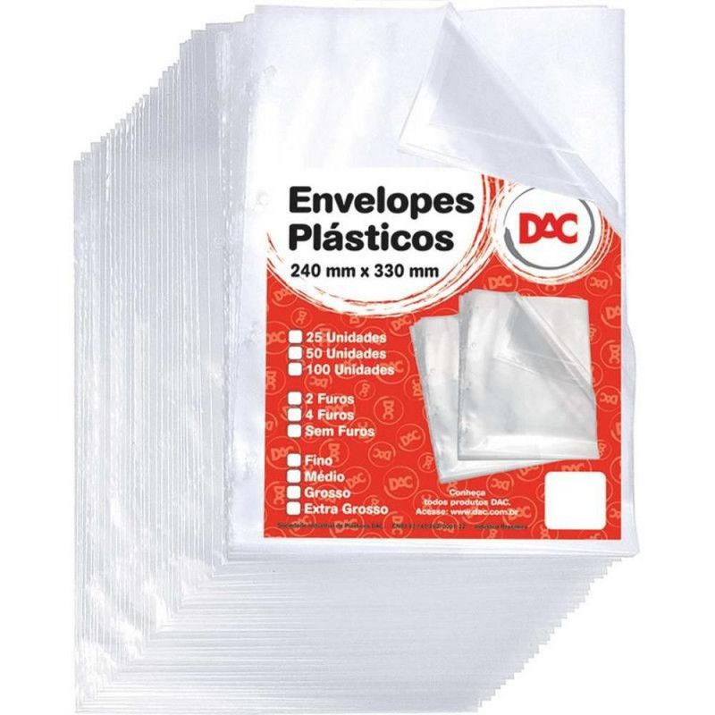 ENV PLAST 240X330 GROSSO S/ FUROS 075SF DAC