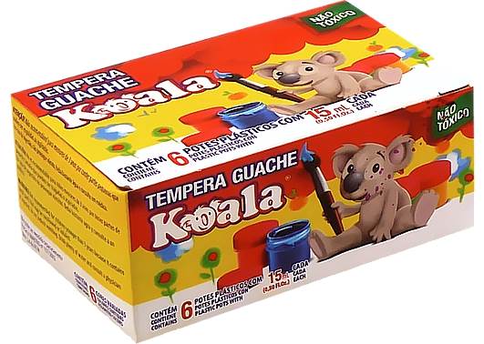 TINTA GUACHE 15ML 6 CORES KOALA