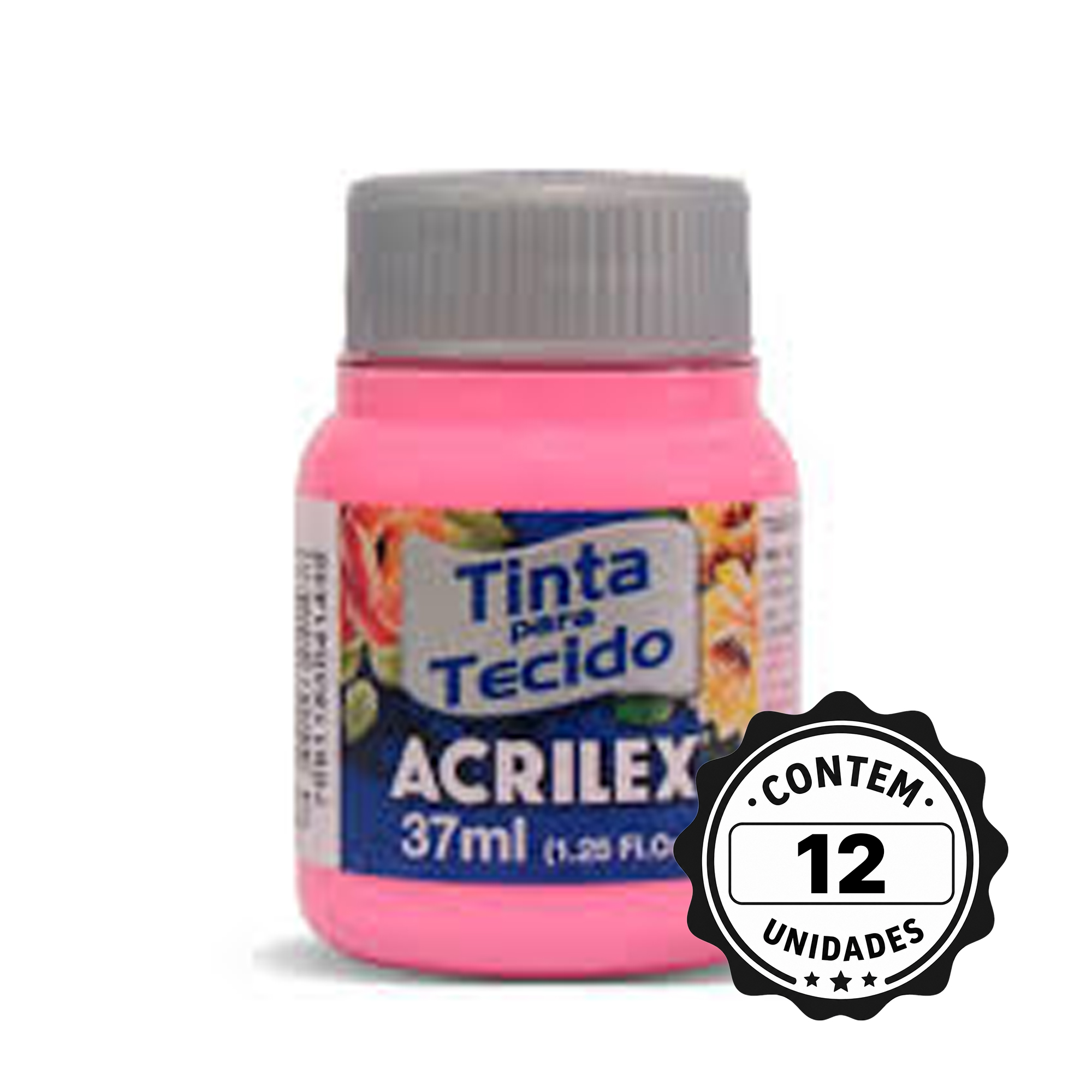 TINTA P/TECIDO 37ML 537 FOSCA C/12 RS ACRILEX