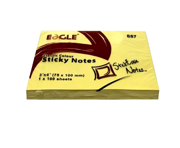 POST-IT NOTAS AUTO ADESIVAS 75X100 100FLS 756-12Y EAGLE